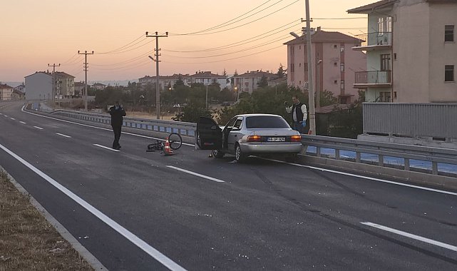 Otomobil, bisikletli çocuğa çarptı: 2 yaralı
