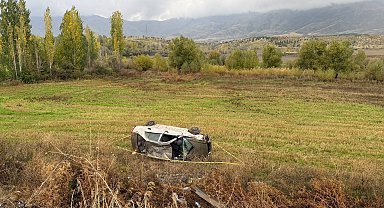 Otomobil şarampole devrildi; 2 yaralı