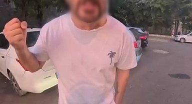Otomobil sürücüsü ile motokuryenin tartışması kask kamerasında