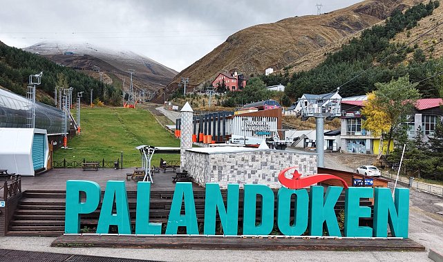 Palandöken Dağı'nın zirvesi karla kaplandı