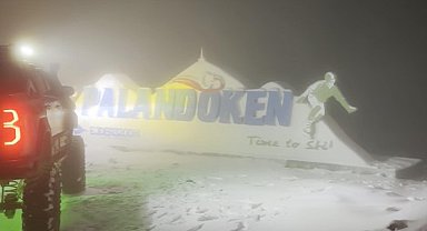 Palandöken'de kar kalınlığı 5 santimetreye yaklaştı