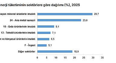 Sanayi sektörü 1,7 milyon terajul enerji tüketti