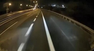 Silivri'de TIR ile otomobilin çarpıştığı kaza kamerada