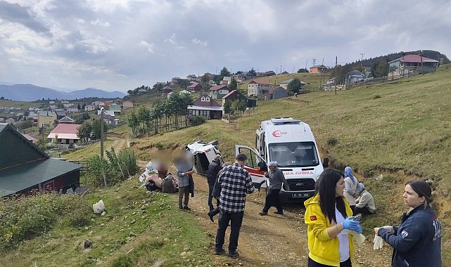 Sis Dağı Yaylası'nda kamyonet, uçuruma yuvarlandı: 1'i ağır 4 yaralı