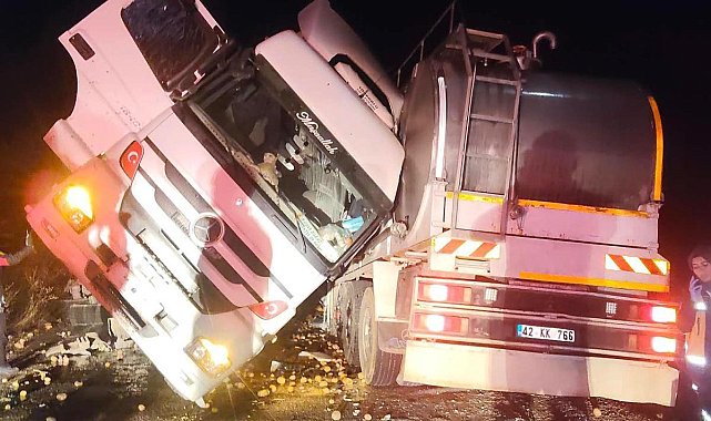 Tanker ile TIR çarpıştı: 1 ölü, 1 yaralı