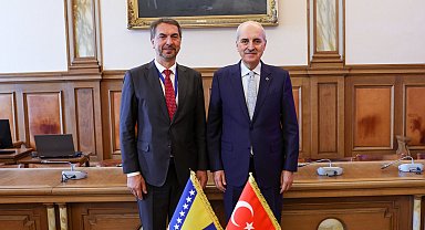 TBMM Başkanı Kurtulmuş, Bosna Hersek Temsilciler Meclisi Başkan Yardımcısı Çavara'yı kabul etti