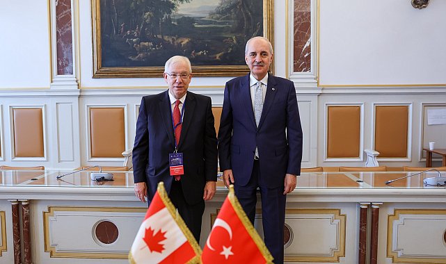 TBMM Başkanı Kurtulmuş, Kanada Avam Meclisi Başkanı Scarpaleggia ile bir araya geldi