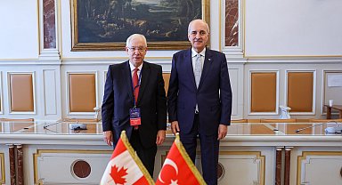 TBMM Başkanı Kurtulmuş, Kanada Avam Meclisi Başkanı Scarpaleggia ile bir araya geldi