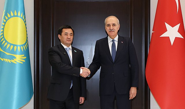 TBMM Başkanı Kurtulmuş, Kazakistan Kurultayı Başkanı Dadebay ile bir araya geldi