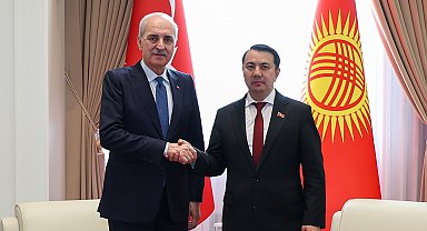 TBMM Başkanı Kurtulmuş, Kırgızistan Jogorku Keneş Başkanı Mamataliyev ile görüştü