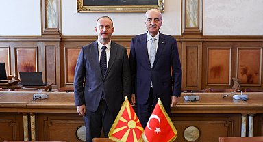 TBMM Başkanı Kurtulmuş, Kuzey Makedonya Meclis Başkanı Gaşi ile görüştü
