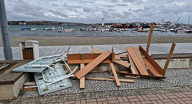 Tekirdağ'da fırtına; eğitim uçuşları iptal edildi, balıkçılar denize açılamadı