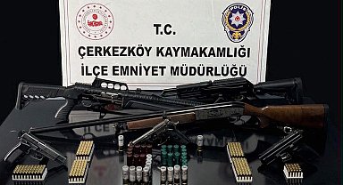Tekirdağ'da silah operasyonunda 10 gözaltı