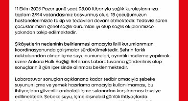 Tokat'ta şebeke suyu uyarısı; 2 bin 914 kişi hastaneye başvurdu