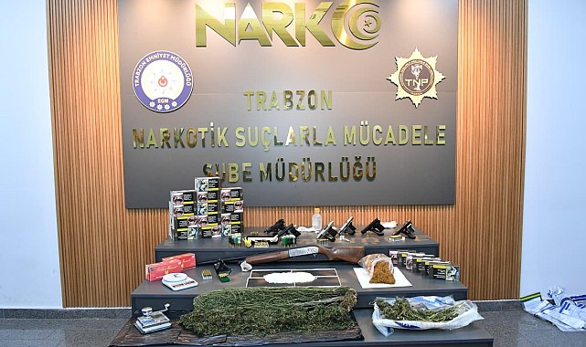 Trabzon'da uyuşturucu operasyonu; 45 gözaltı