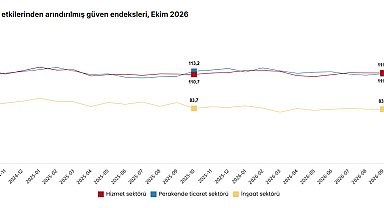 TÜİK: Güven endeksi hizmet sektöründe azaldı, inşaat ve perakende ticarette arttı