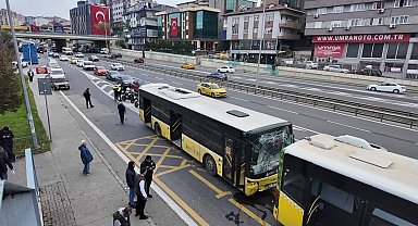 Üsküdar'da 2 İETT otobüsü çarpıştı: 4 yaralı