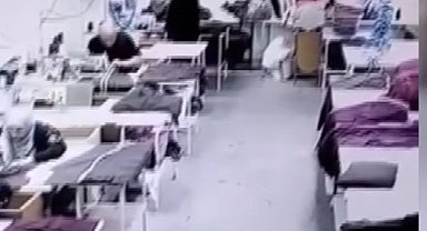 Zeytinburnu'nda yıkım sırasında kopan beton parçası atölyenin duvarını deldi
