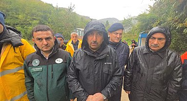 Zonguldak'ta sağanak; dereler taştı, istinat duvarı çöktü