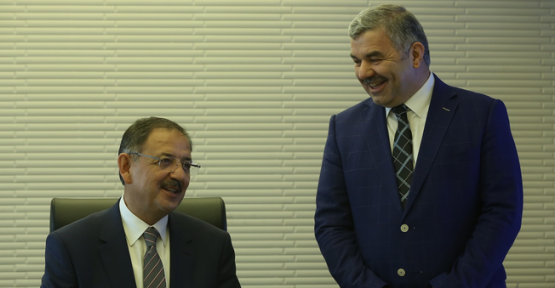 Bakan Özhaseki, Başkan Mustafa Çelik'i ziyaret etti