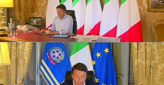İtalya  Avrupa Birliği bayrağını kaldırdı