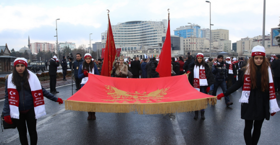 Kayseri'de Sarıkamış Harekatı'nın 102. Yıldönümü Anma Yürüyüşü