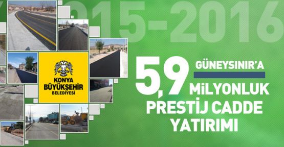 Konya Güneysınır’a 5,9 Milyonluk  Cadde Yatırımı Yapıldı