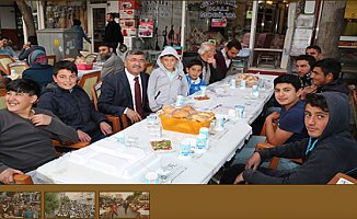 İkinci İftar sofrası Paşa Camii önünde gerçekleştirildi