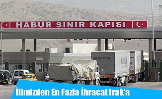 İlimizden En Fazla İhracat Irak'a