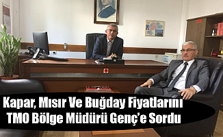 Kapar, Mısır Ve Buğday Fiyatlarını TMO Bölge Müdürü Genç’e Sordu