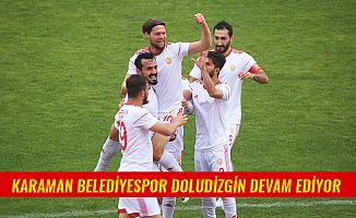 KARAMAN BELEDİYESPOR DOLUDİZGİN DEVAM EDİYOR