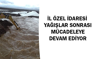 İL ÖZEL İDARESİ YAĞIŞLAR SONRASI MÜCADELEYE DEVAM EDİYOR