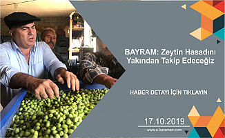 BAYRAM: Zeytin Hasadını Yakından Takip Edeceğiz