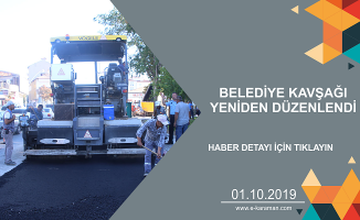 BELEDİYE KAVŞAĞI YENİDEN DÜZENLENDİ