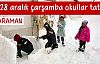 Karaman'da 28 aralık çarşamba okullara kar tatili oldu